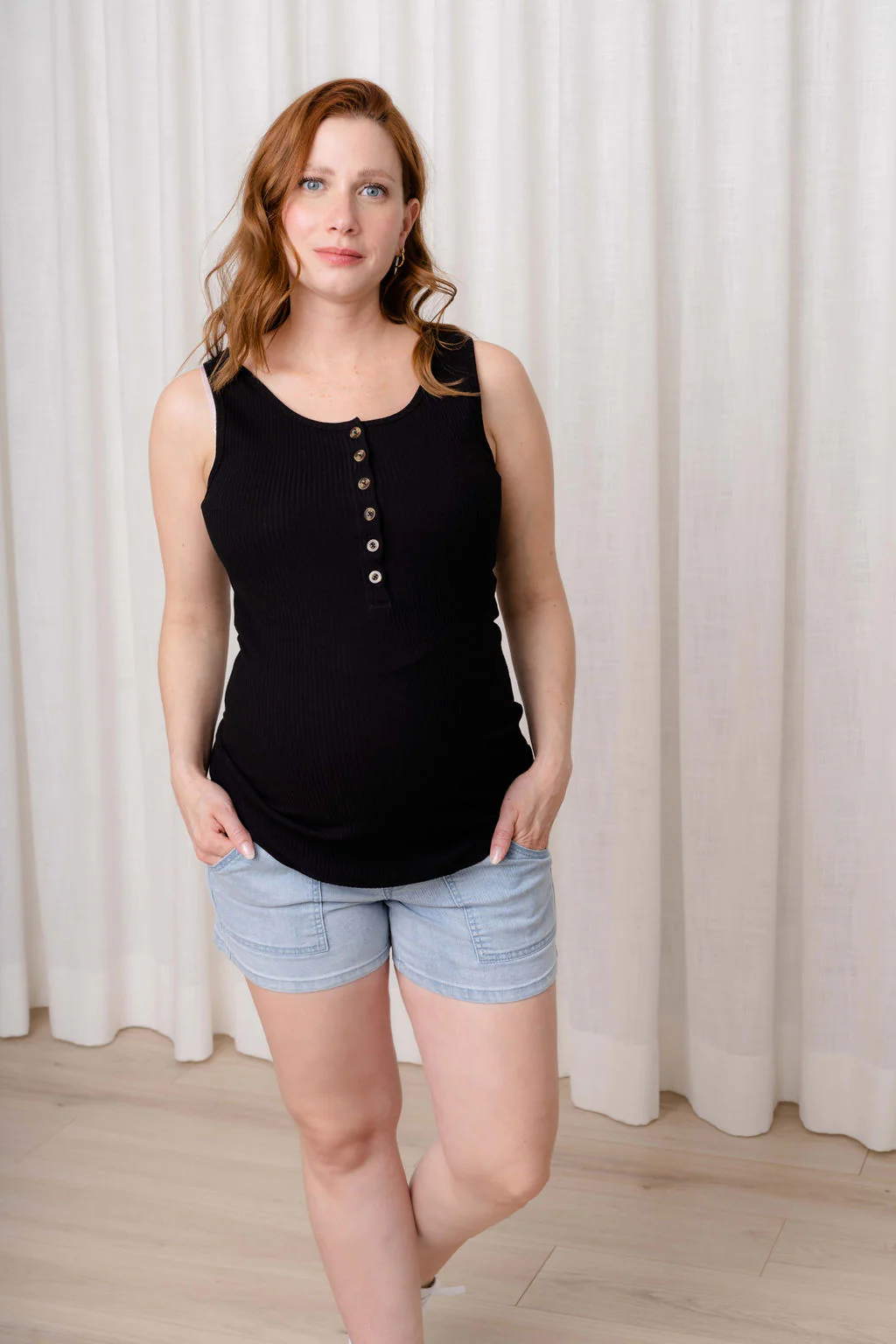 Short en jeans rétro - bleu pâle - Image 3